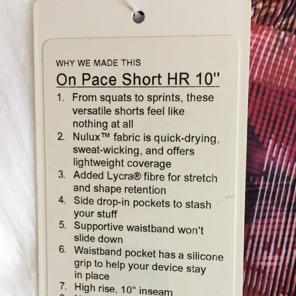 NWT lululemon on pace shorts sun dazed pink - Picture 6 of 7